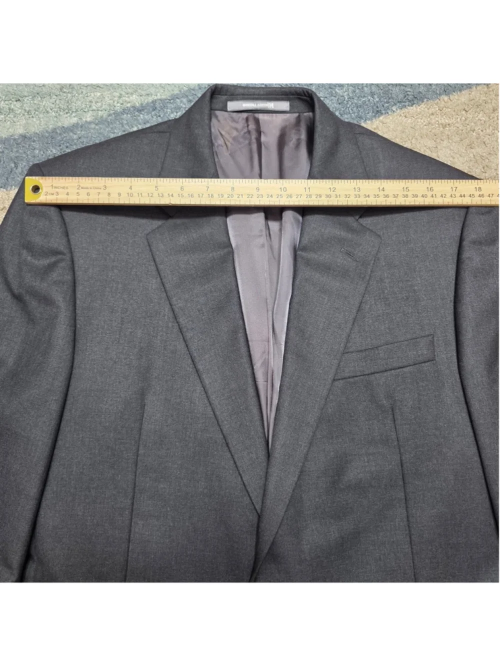 Hickey Freeman Blazer Mens 42L Gray Wool Suit Jacket Loro Piana Nordstrom USA